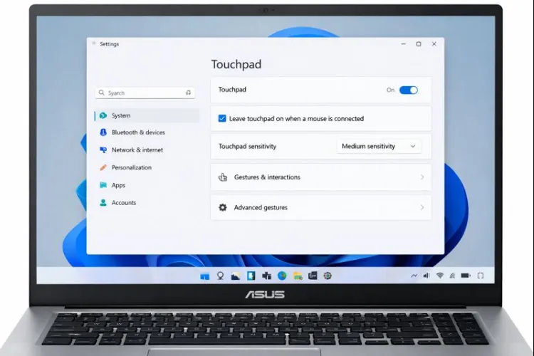فعال كردن تاچ پد لپ تاپ ایسوس در ویندوز 11