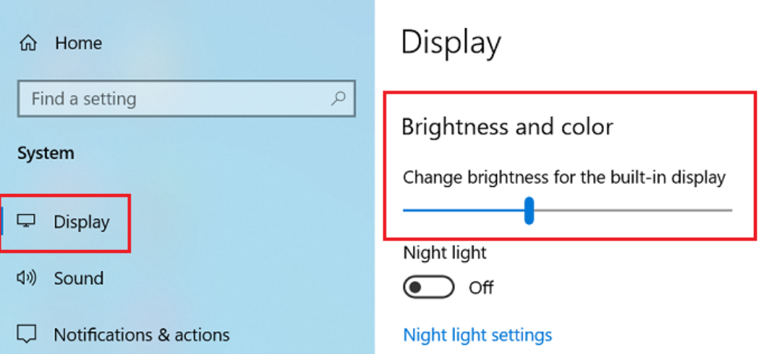 مشکل روشنایی در ویندوز 10