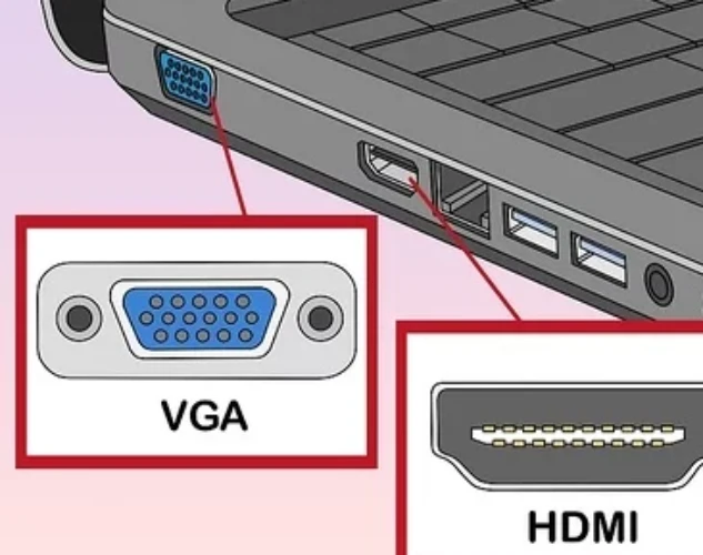 اتصال با کابل VGA