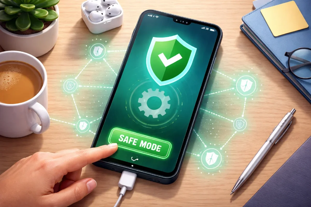 حالت ایمن گوشی کجاست؟