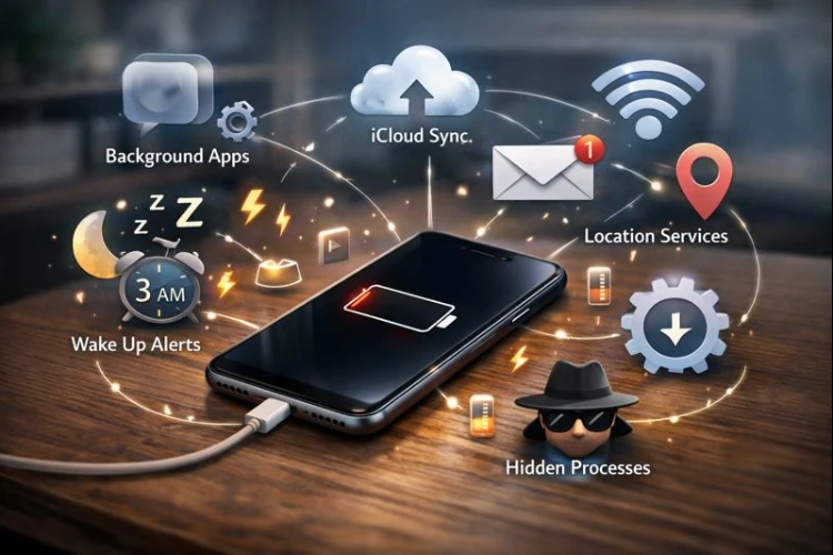 علت خالی شدن باتری ایفون بدون استفاده چیست؟