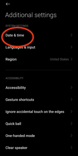تنظیم ساعت و تاریخ