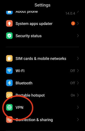 غیرفعال کردن vpn برای رفع مشکل اتصال شما خصوصی نیست