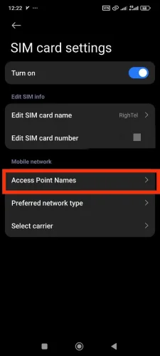 تنظیمات apn برای رفع 4G نشدن اینترنت گوشی