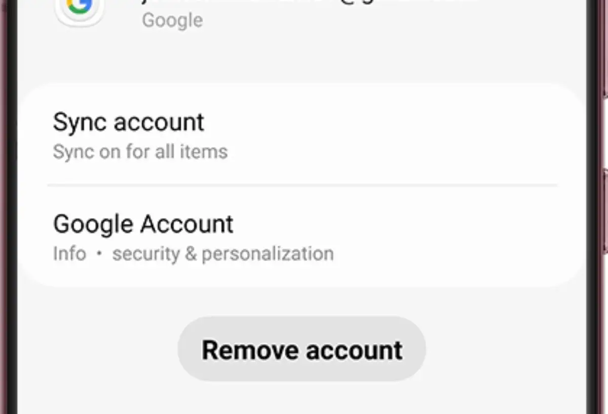 حذف اکانت گوگل