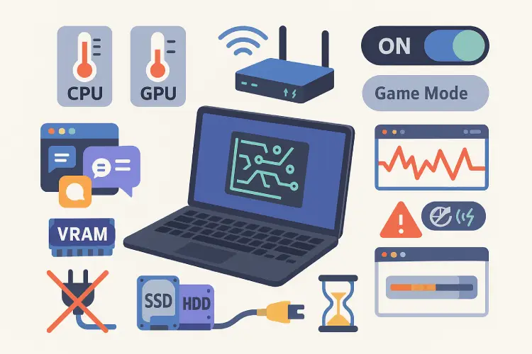 علت لگ زدن بازی ها با وجود سیستم قوی