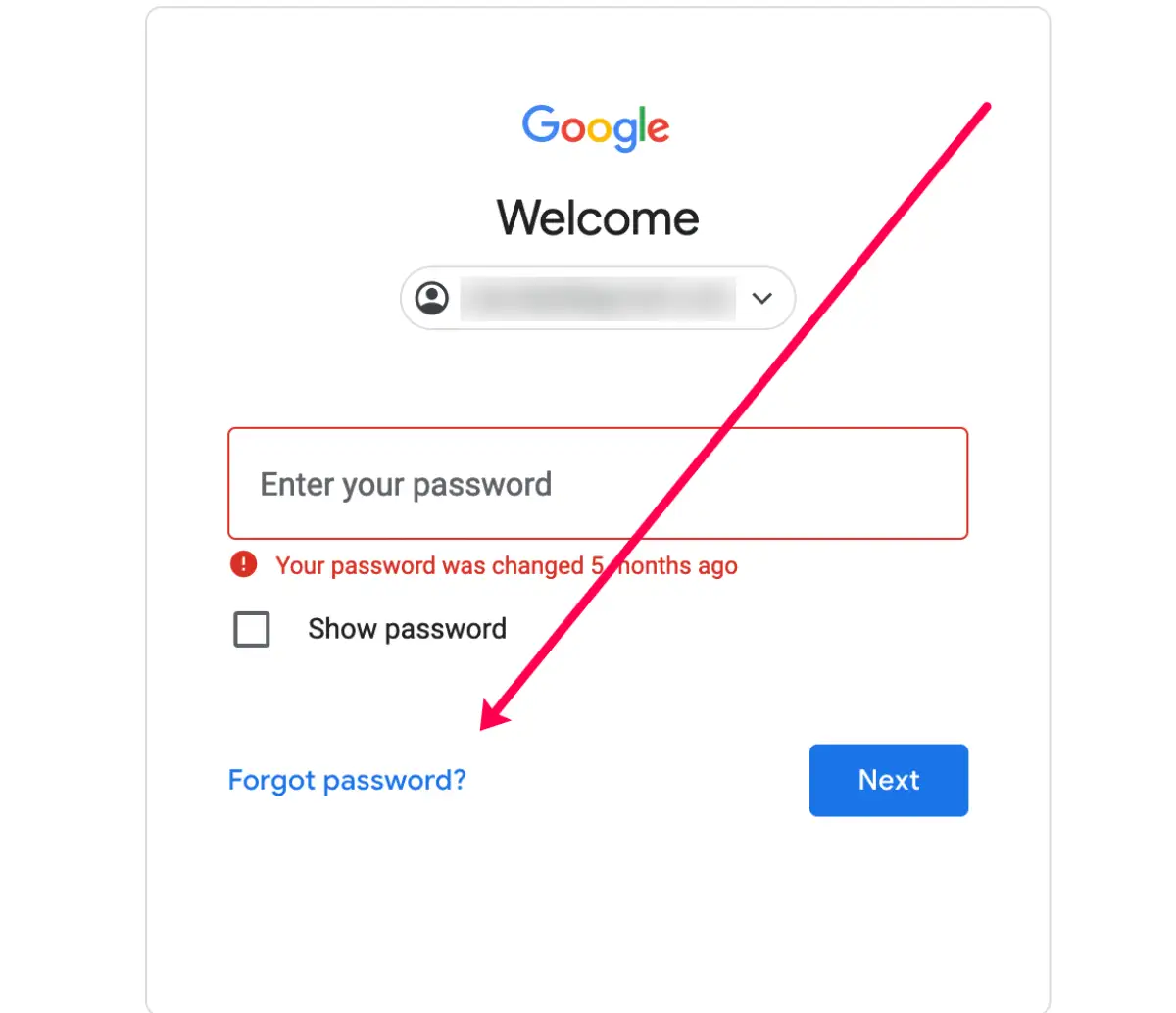 فراموشی رمز جیمیل