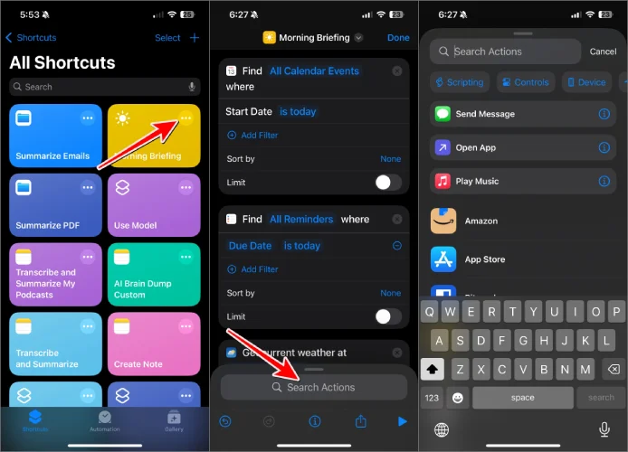 ساخت شورتکات آیفون از گالری